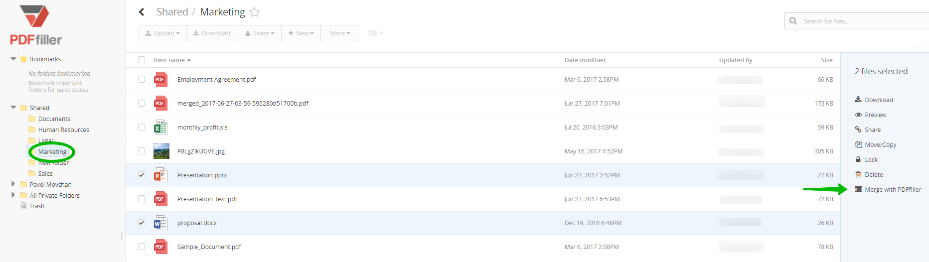 PDFfiller integration with Egnyte