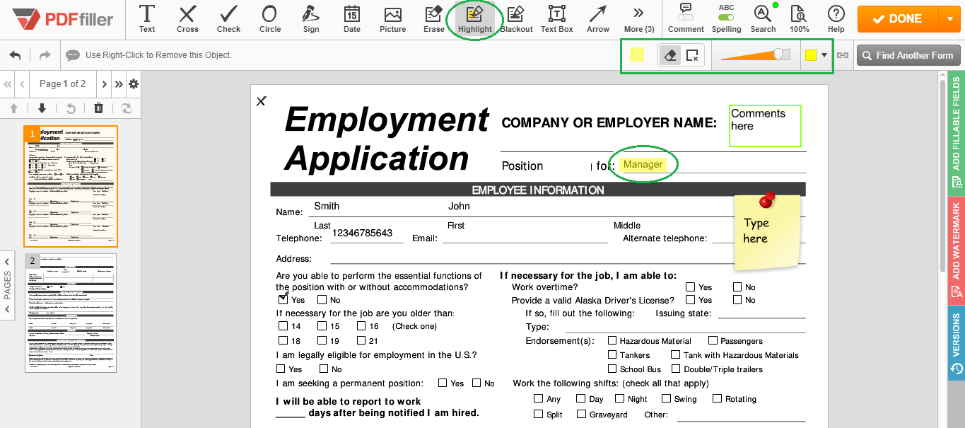 PDFfiller integration with Egnyte account