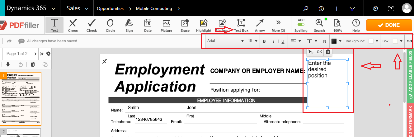 DaDaDocs for integration with Dynamics 365