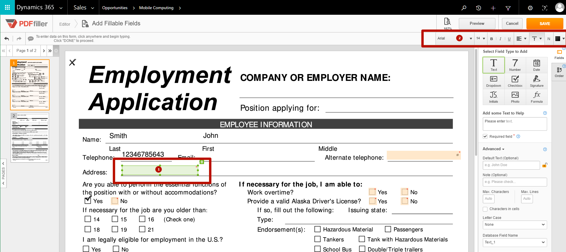 Integrate DaDaDocs with Dynamics 365