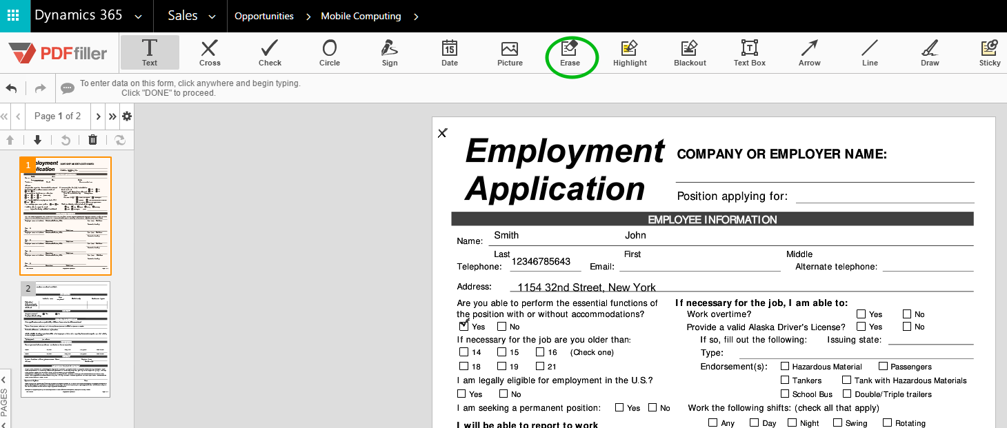 DaDaDocs for integration with Dynamics 365