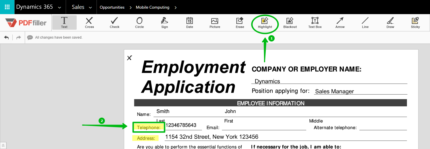 DaDaDocs for integration with Dynamics 365