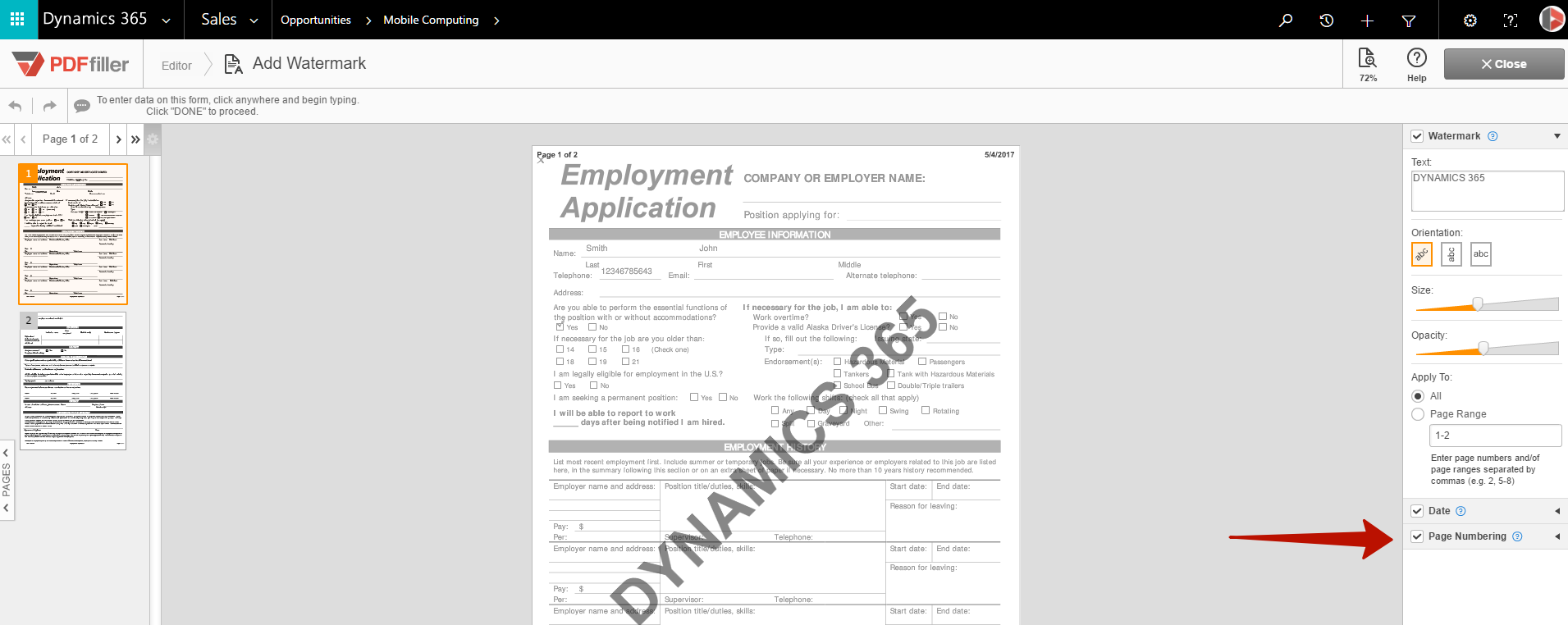 Integrate DaDaDocs with Dynamics 365