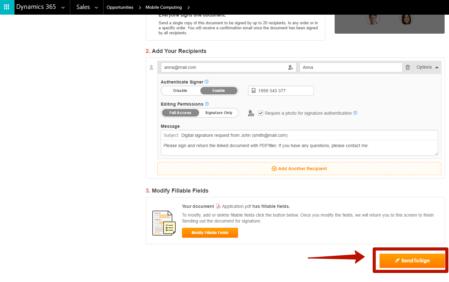 Integrate DaDaDocs with Dynamics 365