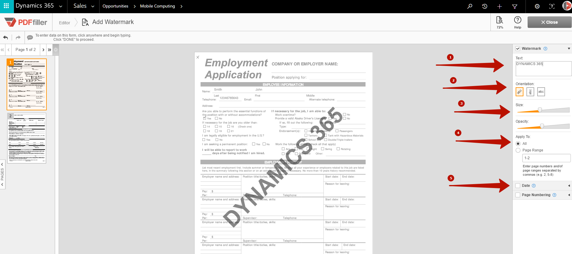 Integrate DaDaDocs with Dynamics 365