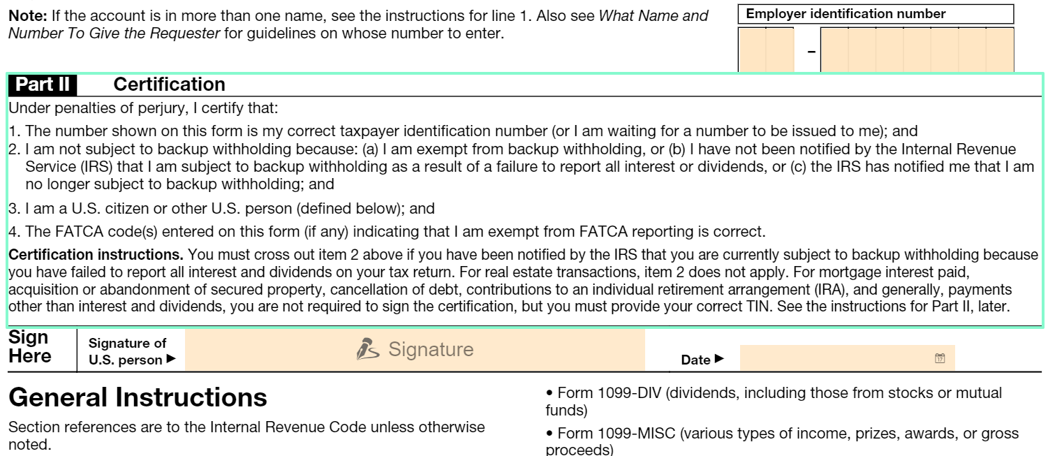 form w9 part 2