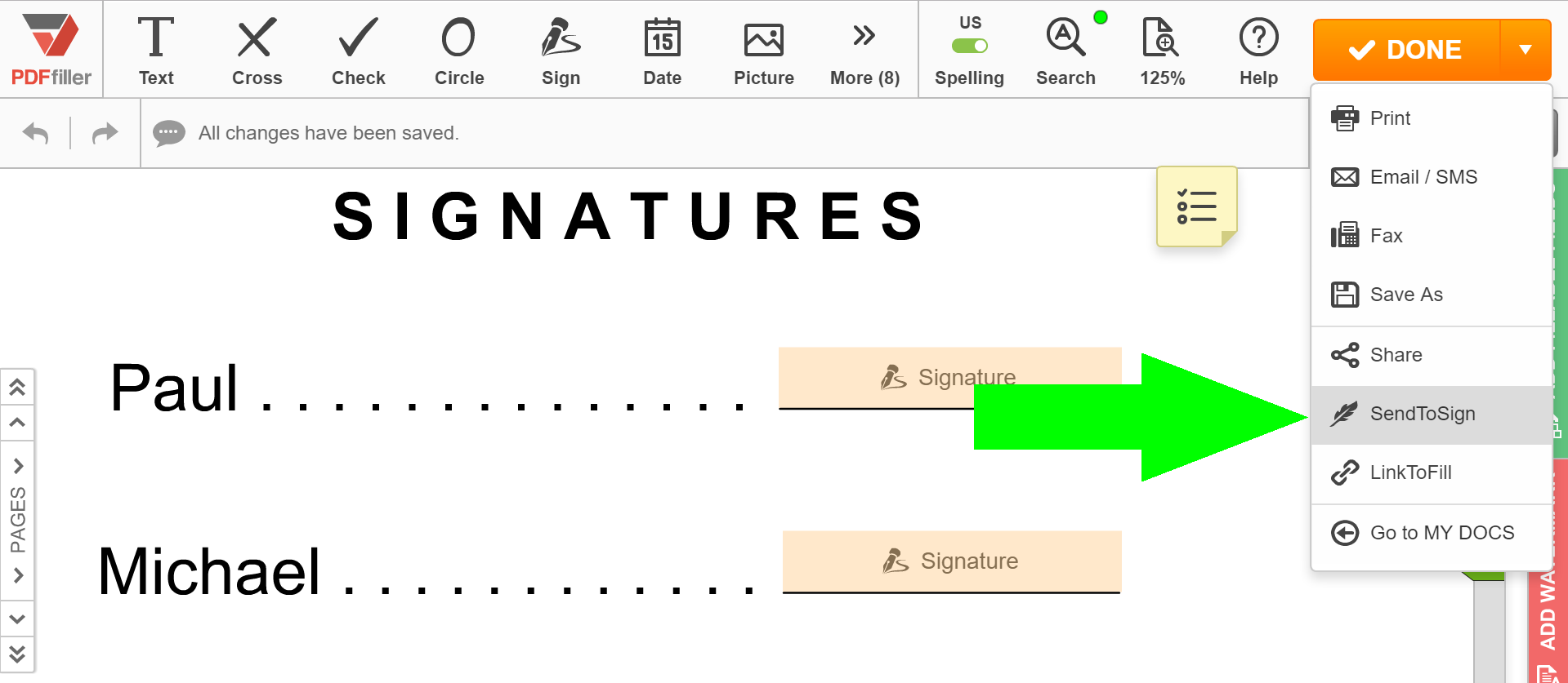 request pdf signature free