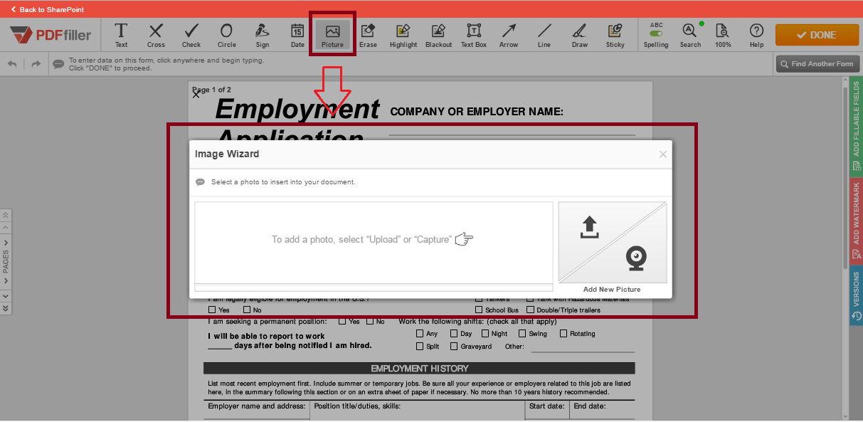 PDFfiller for integration with SharePoint