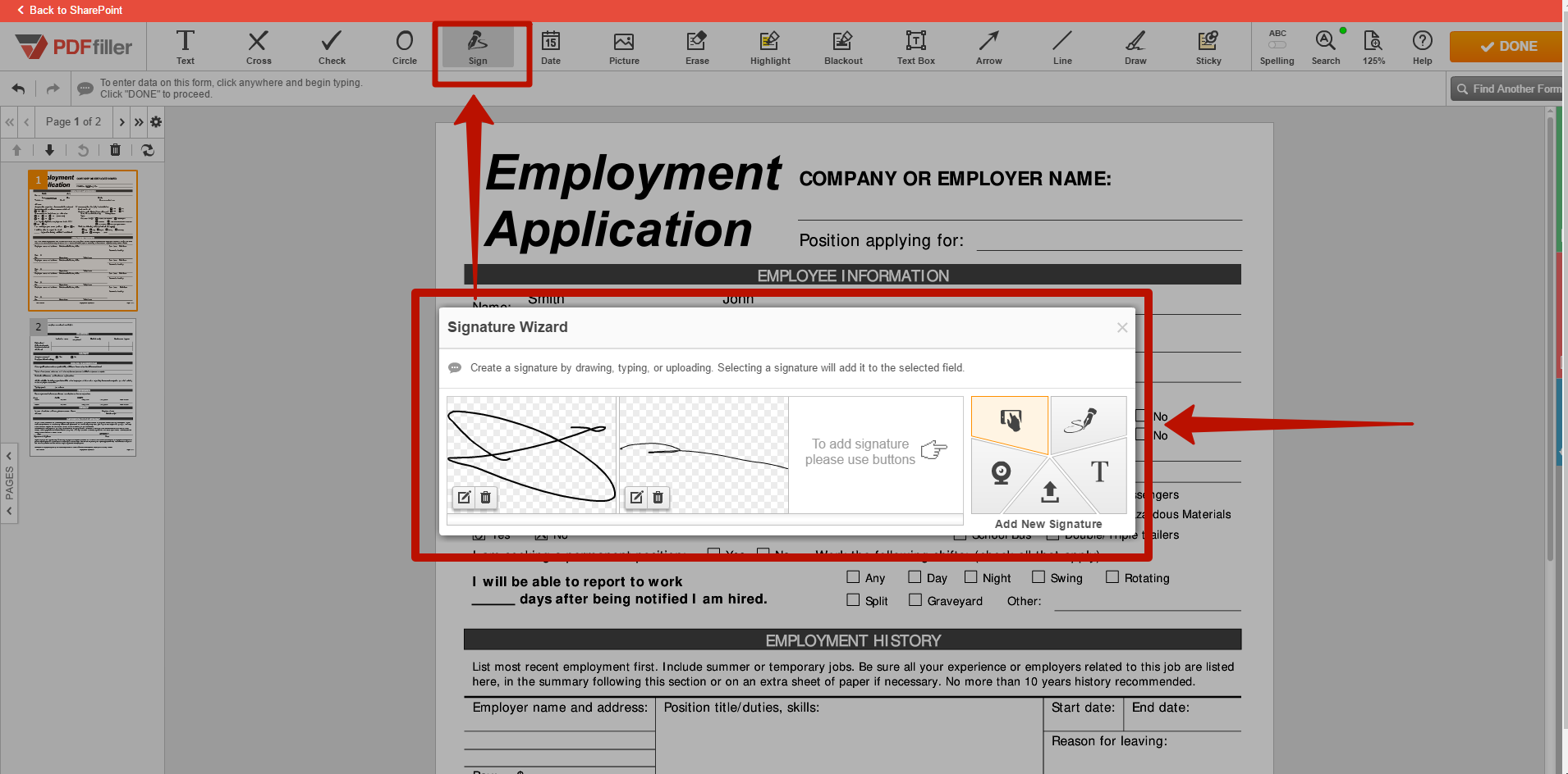 PDFfiller for SharePoint