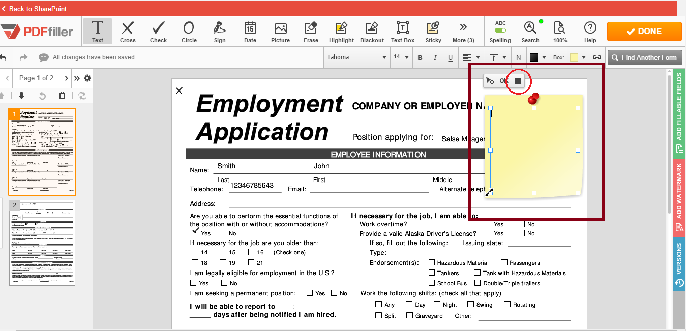 PDFfiller integrates with SharePoint