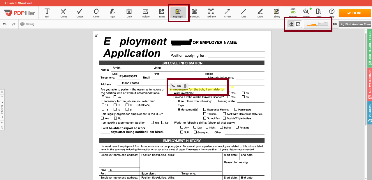 PDFfiller for SharePoint