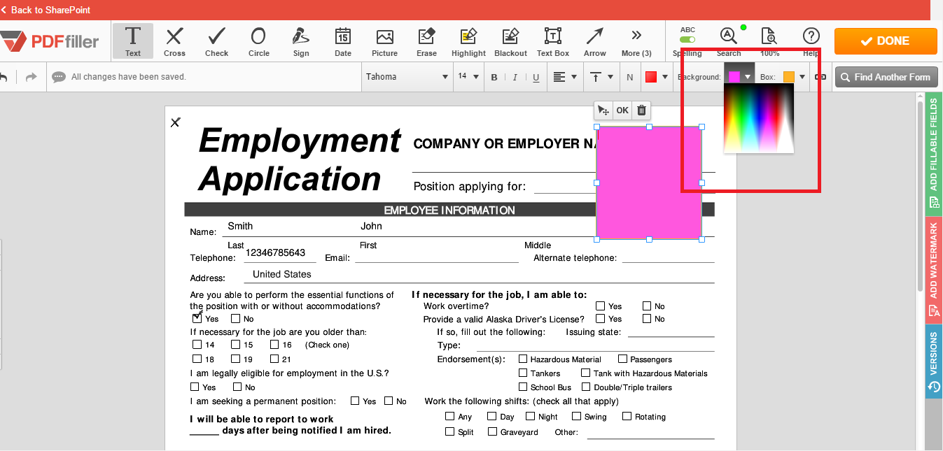 PDFfiller SharePoint integration