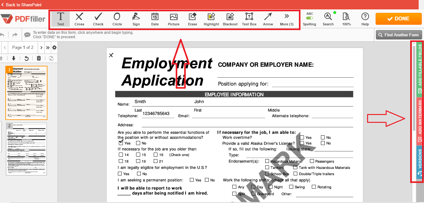 PDFfiller for SharePoint