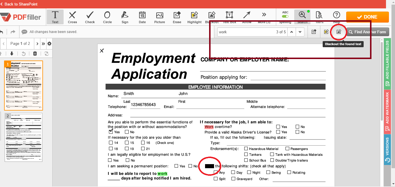 PDFfiller SharePoint integration
