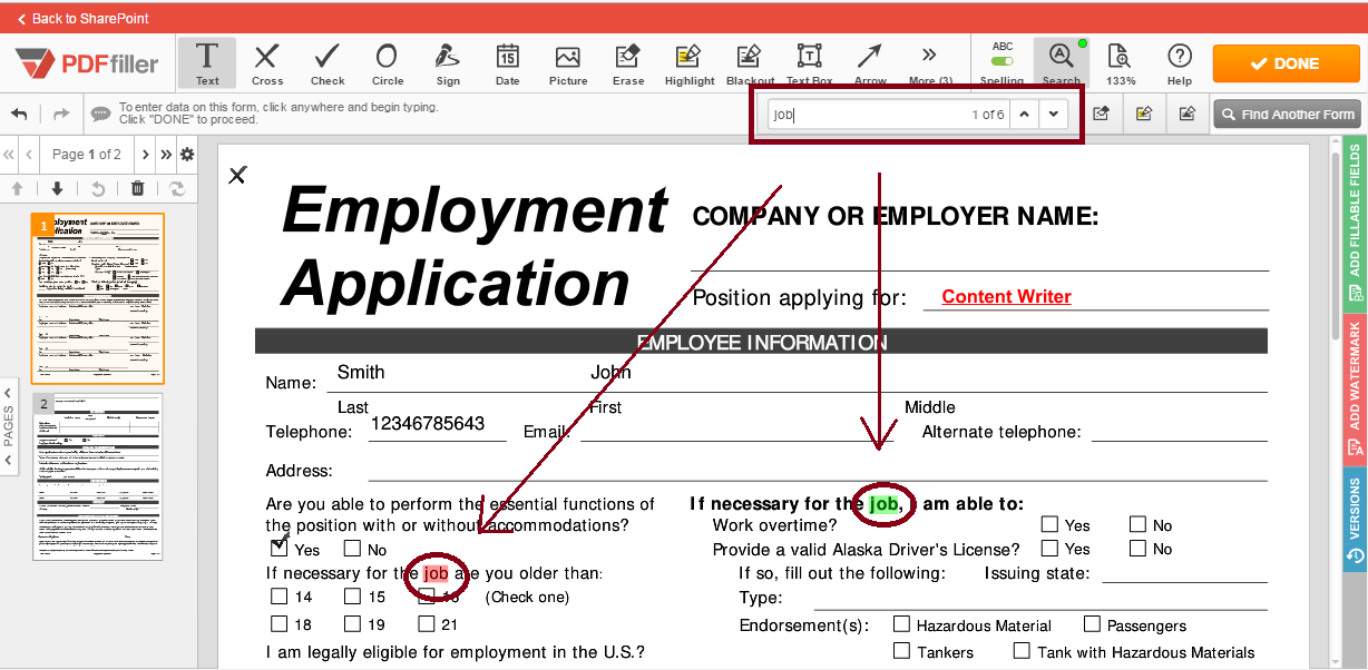 PDFfiller for integration with SharePoint