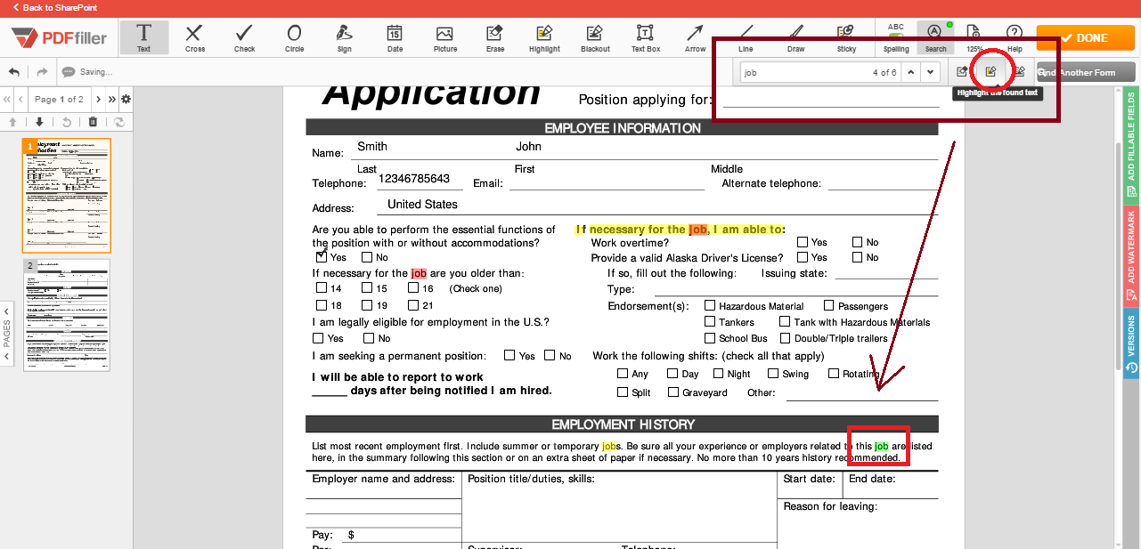 PDFfiller SharePoint integration