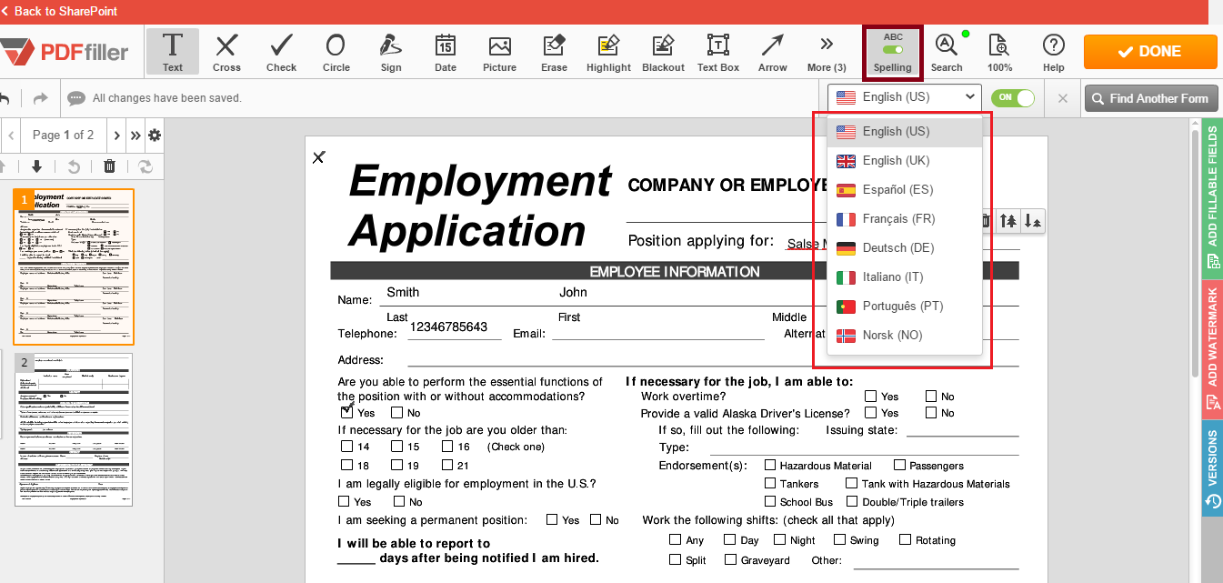 Integrate PDFfiller with SharePoint