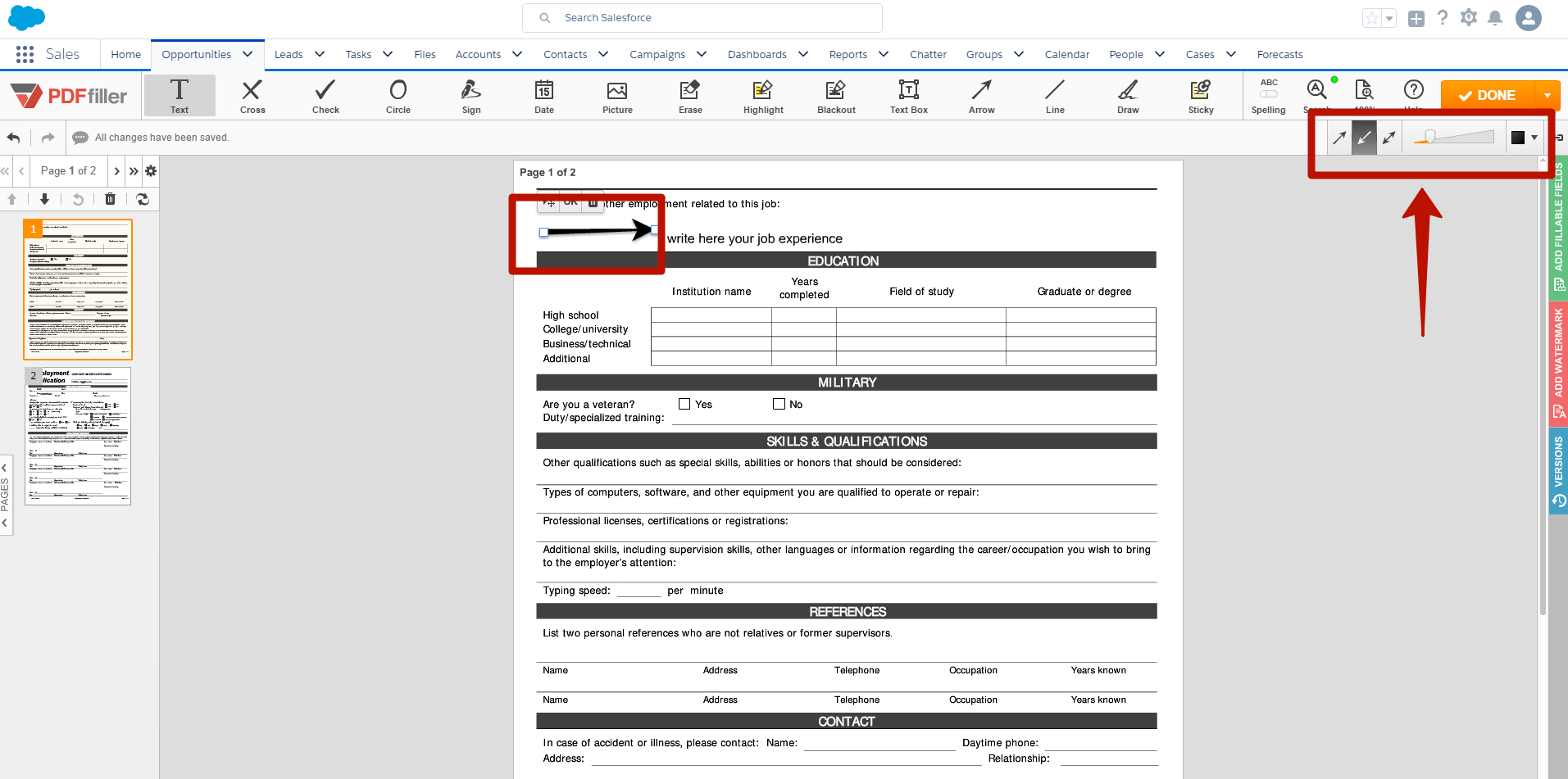 DaDaDocs integration with Salesforce account