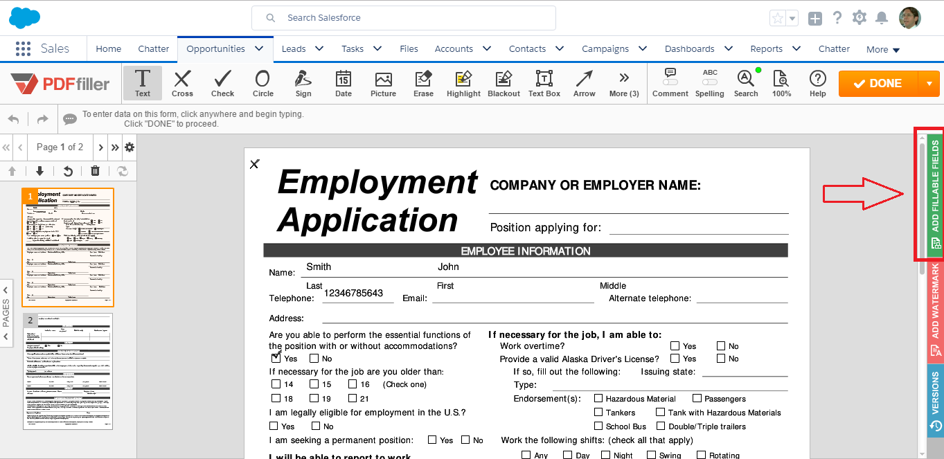 Learn how to add fillable fields to a PDF in Salesforce at Dreamforce