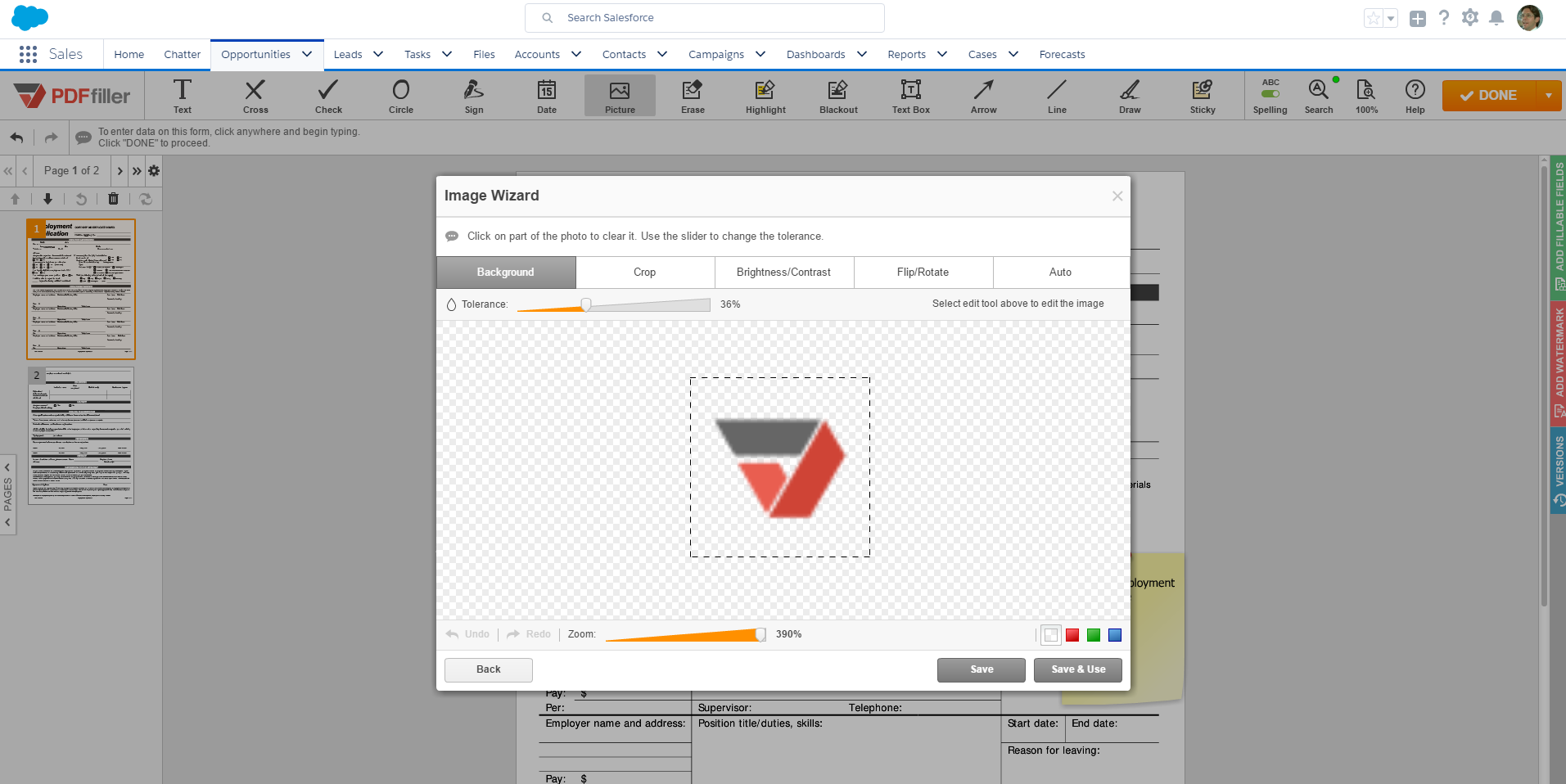 DaDaDocs for integration with Salesforce