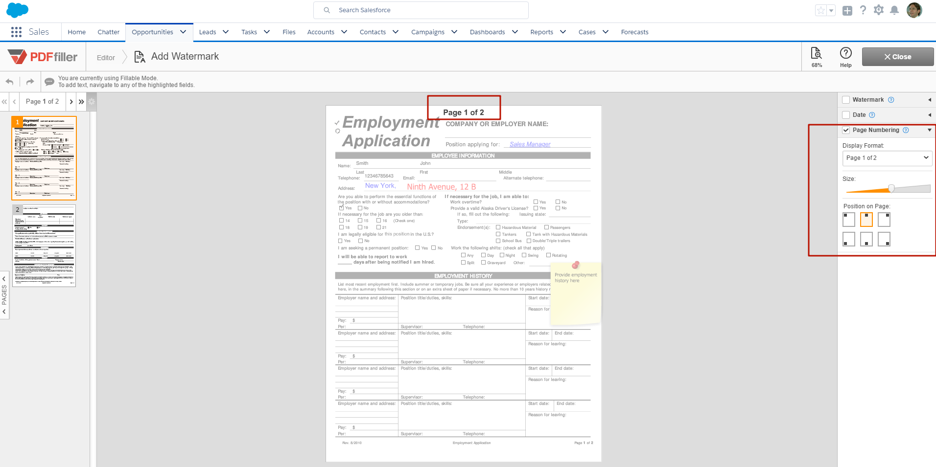 DaDaDocs for integration with Salesforce