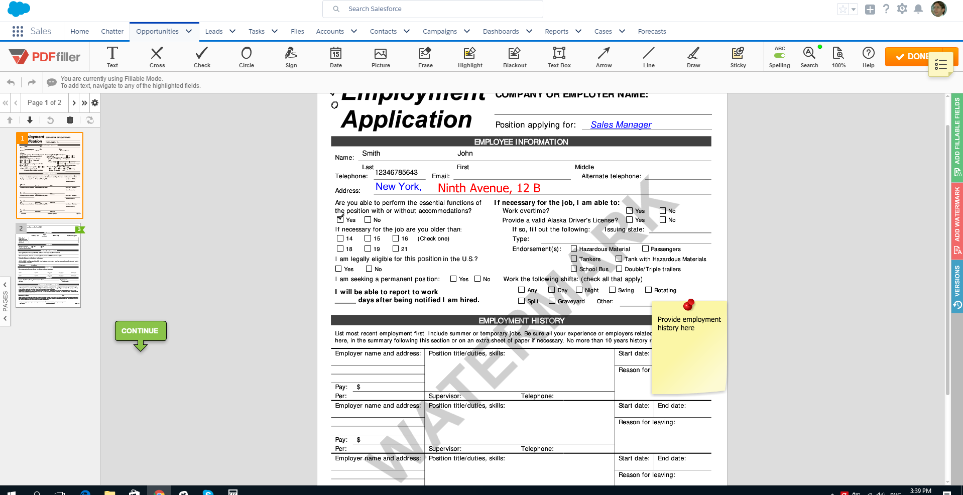 DaDaDocs for integration with Salesforce