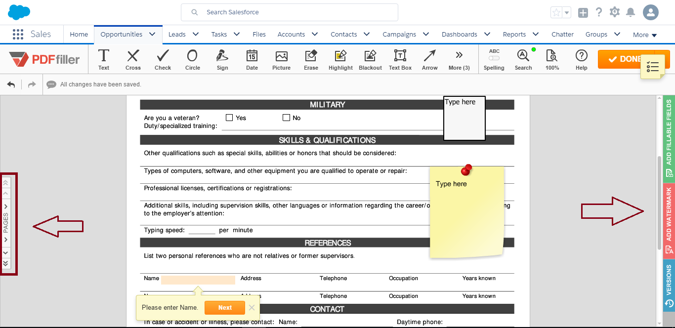 DaDaDocs Salesforce integration
