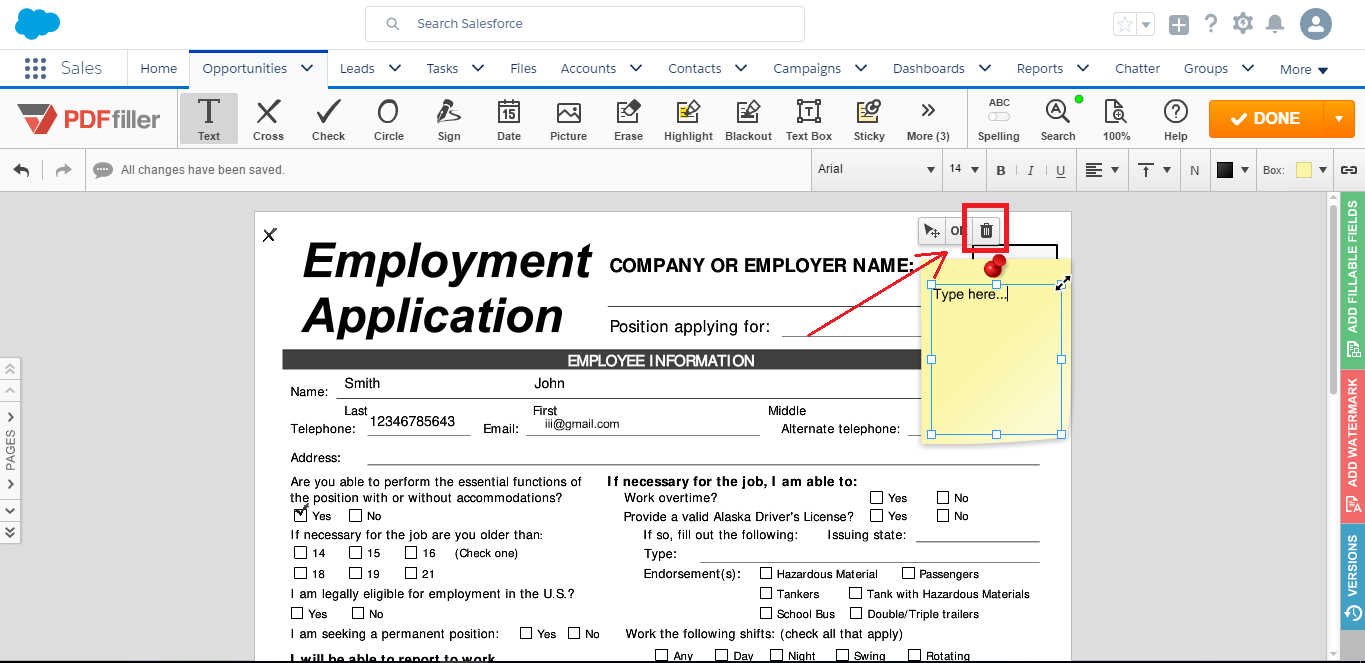 DaDaDocs Salesforce integration