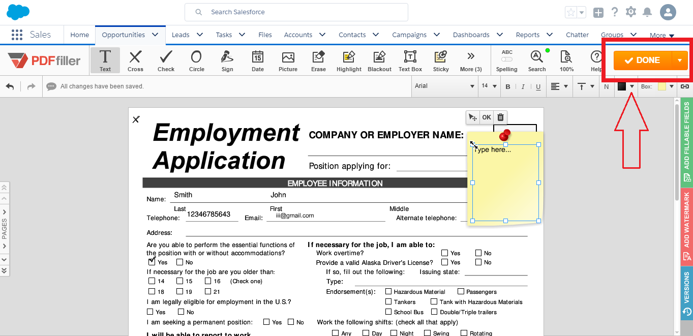DaDaDocs integrates with Salesforce