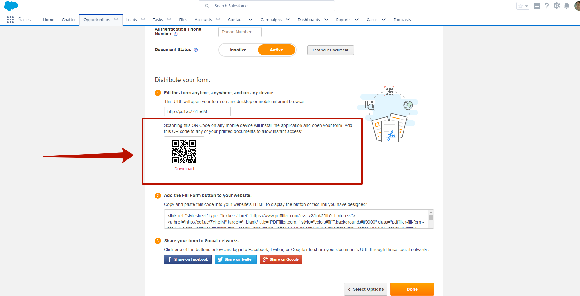 DaDaDocs for integration with Salesforce