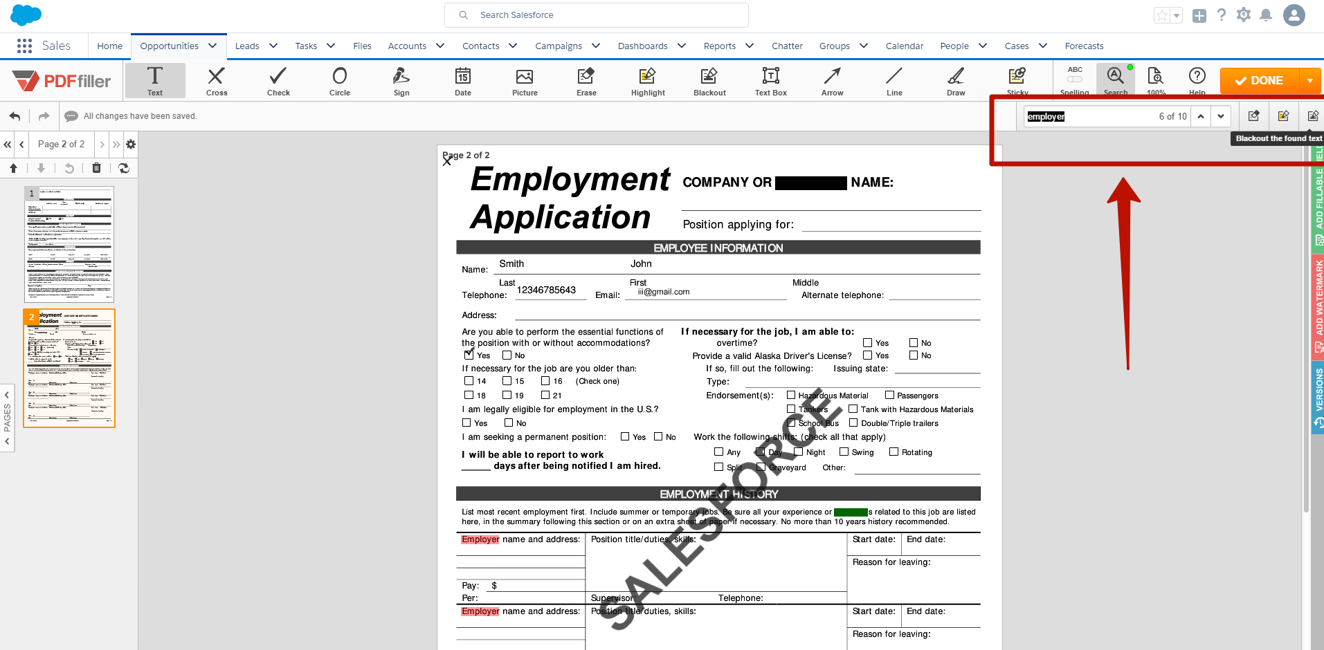 DaDaDocs for integration with Salesforce