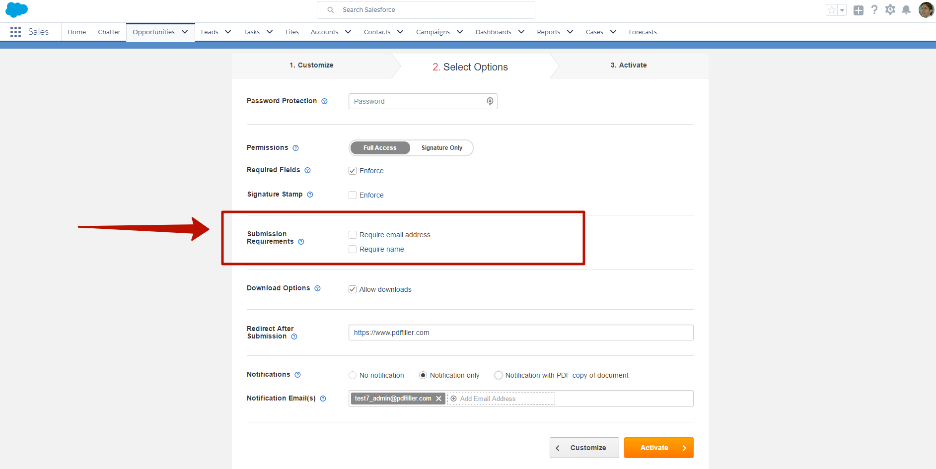DaDaDocs for integration with Salesforce