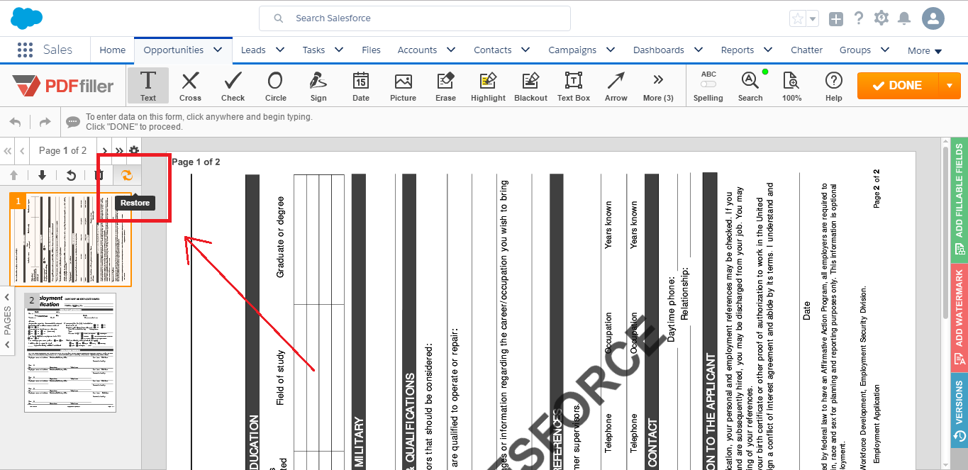 DaDaDocs for integration with Salesforce
