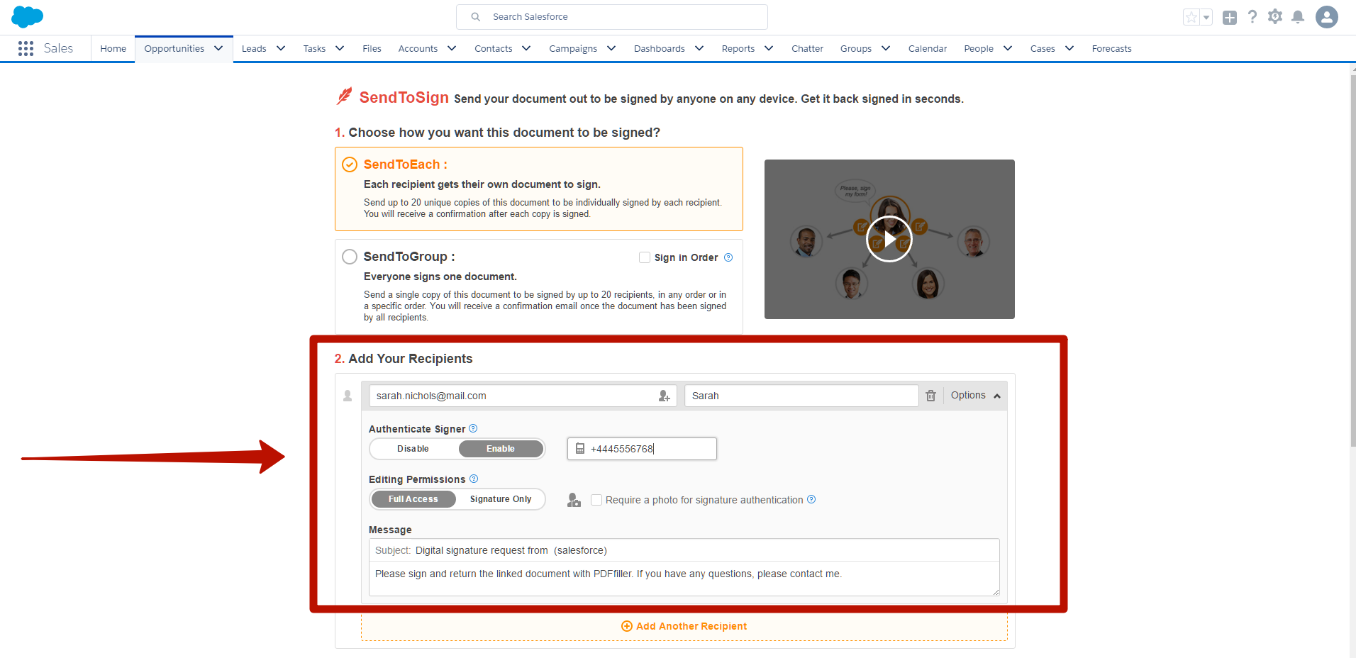 DaDaDocs for integration with Salesforce