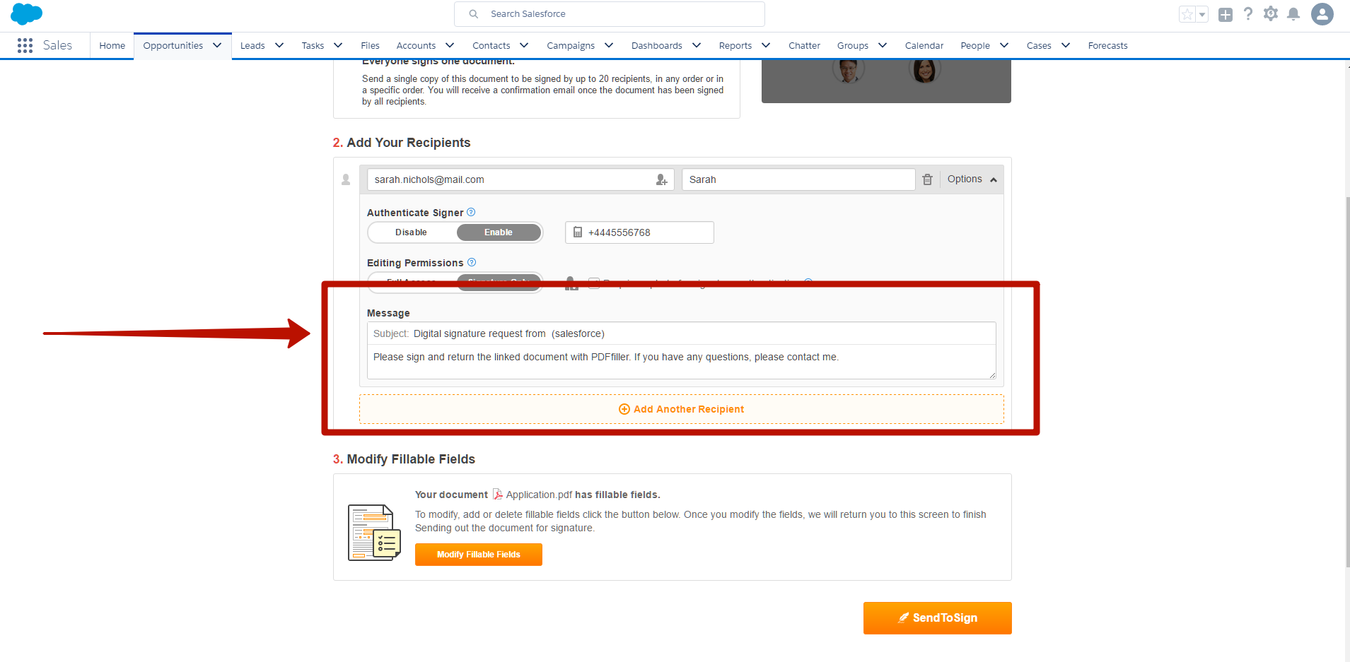DaDaDocs Salesforce integration